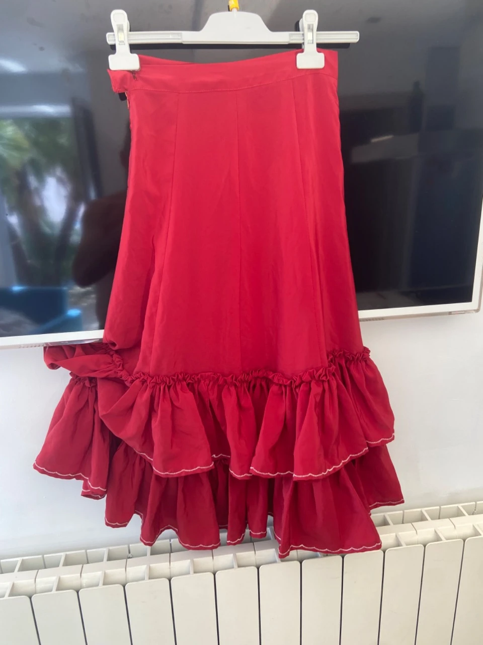 208 saia larga Rociera vermelho vinho – photo 2